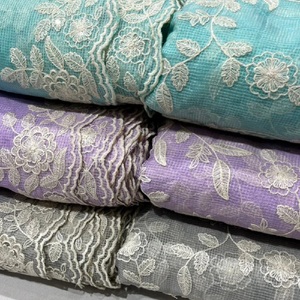 Premium Multi Embroidery Fabric Women Fashion Fabric Designer Embroidery Fabric Party Wear Fabric Luxury Fabric - Product Image 4