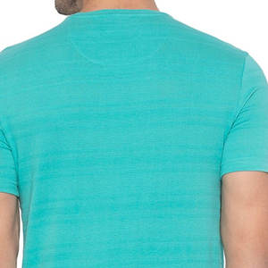 Camiseta Casual de Cuello Redondo para Hombre, Algodón, Tacto Suave, Tejido Teñido Reactivo, Diseño Minimalista, Estilo Casual Urbano - Product Image 5