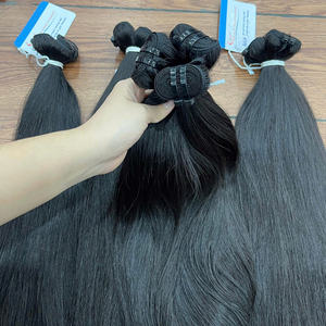 SUPER OFERTA Paquetes de cabello liso natural Extensiones de cabello liso natural color negro natural Cabello sin procesar súper doble - Product Image 5