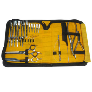 Hair Extension Tools Kit with Duckbill Clips Long Hair Sectioning Clips C-Shape Extension <b>Needles</b> Shears & <b>Beads</b> Crimping plier - Product Image 2