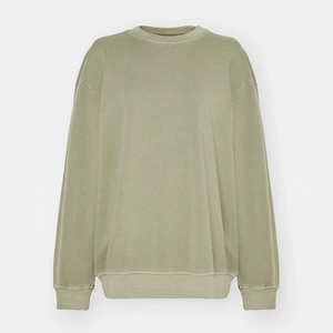 OEM Women Winter Oversized Fleece Crew Neck Pullover Sweatshirts & Hoodies Front Logo Customizable High Quality - Product Image 2