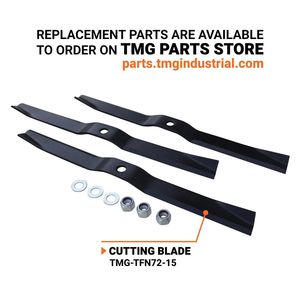 Falciatrice a 3 Punti Trainata per Trattori da 50 CV con Albero di Trasmissione PTO TMG TFN72 - Product Image 4