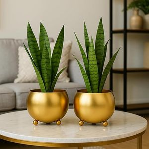 Jarrón Moderno de Metal para Mesa con Flores Amarillas, Decoración de Interiores para el Hogar, Maceta de Metal de Alta Calidad para Regalo de Inauguración - Product Image 2