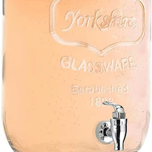 Mason Jar 4 Litres| Beer <b>Dispenser</b> | <b>Drink</b> <b>Dispenser</b> | Mason Jar | Glass Pitcher with tap | Spigot and Steel lid - Pack of 1 - Product Image 4