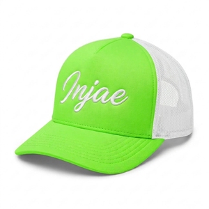 Gorra Trucker de Espuma de 5 Paneles Personalizada con Logotipo Bordado Plano, Malla Trasera, Cierre Ajustable, OEM ODM, Bajo MOQ, Venta al por Mayor, Moda Casual para Exteriores - Product Image 4