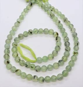 Natural Prehnite Smooth Round Ball <b>Beads</b> 8-9MM Moss Prehnite Gemstone <b>Beads</b> 14 Inch Prehnite <b>Beads</b> For Jewelry Making Wholesale - Product Image 3