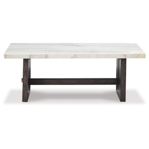 Mesa de Comedor Moderna Rectangular con Tapa de Mármol y Patas de Madera Maciza, Diseño Minimalista, Estable, para 6 Personas, Muebles para el Comedor - Product Image 6