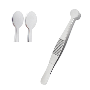 Pinzas Expresoras de Glándulas de Meibomio Manuales, 10 mm, Ovaladas, Cerradas, con Pala Angulada de 14°, de Acero Inoxidable Reutilizables para Microcirugía Oftálmica - Product Image 2