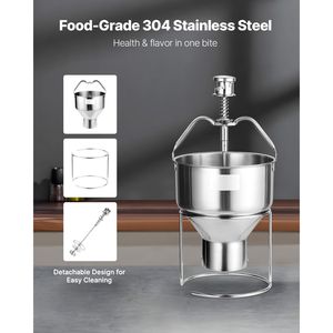 Dosatore Manuale per Ciambelle di Grande Capacità in Acciaio Inox 304, Dispenser Commerciale per Impasto con 6 Regolazioni di Spessore, Nuovo - Product Image 2