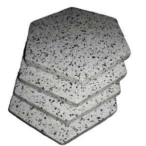 <b>Coasters</b> for Drinks Absorbent <b>Ceramic</b> Stone <b>Coaster</b> Set | Marble Pattern with Cork Base | Non Slip Heat Resistant | Metal Holder - Product Image 2