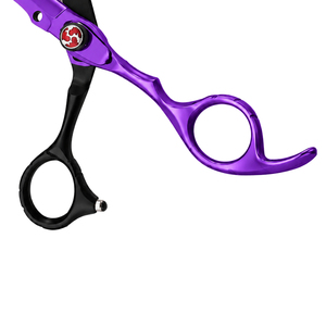 Factory Wholesale Purple Black Stainless Steel 6'' Barber Hairdressing <b>Scissor</b> Lightweight Reuseable High Quality Salon Tool OEM - Product Image 4