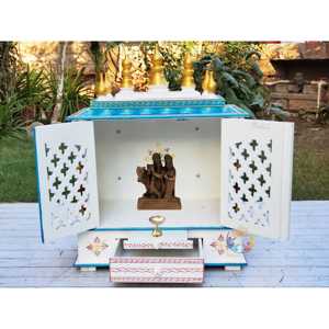 Montaje de pared de madera templo hindú modelo decoración del hogar 1 - Product Image 5