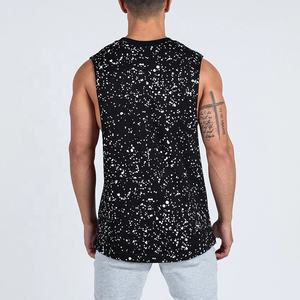 Camiseta sin mangas de entrenamiento de gimnasio de algodón 100% para hombre al por mayor, chaleco de tirantes de secado rápido, camiseta de Fitness, estampado personalizado, tejido bordado para - Product Image 4