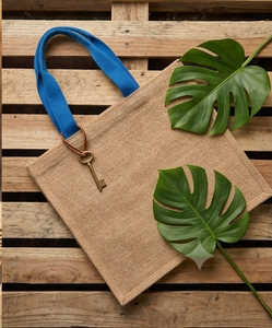 Decorative Natural Jute Return <b>Gift</b> <b>Bag</b> with Cotton Rope Handles for Wedding Birthday Festive and Event Favors - Product Image 3