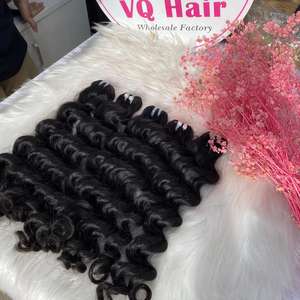 Virgen sin procesar Super doble cutícula dibujada alineada cabello rizado vietnamita crudo estilo de onda natural vendedor de cabello humano comprometido - Product Image 3