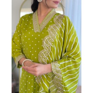 Hermosa parte superior e inferior de ropa de fiesta con Conjunto elegante de tamaño Dupatta XL - Product Image 6