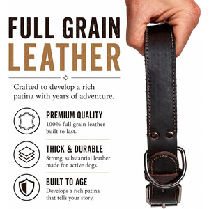 Genuine Leather <b>Braided</b> Dogs pet Collars crafted for comfort safety and premium pet fashion in wholesale price - Product Image 4