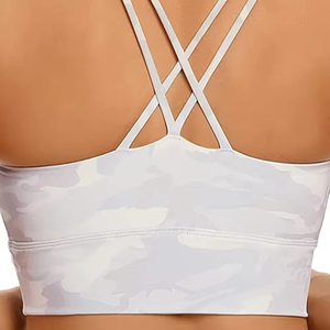 Customized Camouflage Printing Cross Back <b>Straps</b> Sports <b>Bra</b> Top Customer Choice Multipurpose Use Fitness Gym <b>Bras</b> - Product Image 6