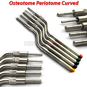 Dental Offset Elevators Implant Sinus Lift Surgical Tip Manual German Stainless Steel Osteotome Periotome Curved 5pcs SIGAL - Product Image 6