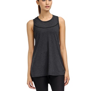 OEM High Quality Women's Sport Tight <b>Running</b> Gym <b>Singlet</b> Tank Tops Crew Neck Quick Dry Breathable Spandex/Cotton Fitness Yoga - Product Image 5
