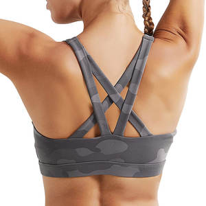 Sujetador deportivo transpirable de alta sujeción para mujer, con espalda cruzada, ideal para gimnasio y yoga, venta al por mayor. - Product Image 6