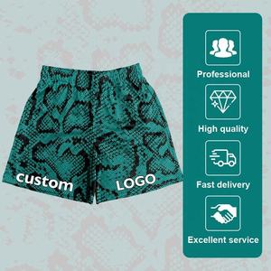 Pantalones Deportivos Personalizados de Alta Calidad con Estampado de Serpiente, Pantalones Cortos de Malla Sublimados para Hombre con Bolsillos - Product Image 6