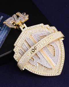 Colgantes Personalizados con Retrato, Plata 925, Oro Real, Moissanita VVS, Estilo Hip Hop, Esmaltados, Joyería de Alta Calidad - Product Image 1