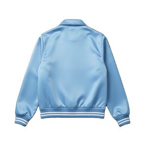 Blouson Bomber en Satin Personnalisé avec Logo Brodé – Unisexe, Fermeture Éclair, Style Baseball Varsity - Product Image 2