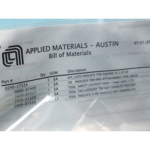 AMAT 0240-27524 KIT, LOTO <b>PADLOCK</b> FOR SQUARE-D 2 - Trusted Global Legacy Semiconductor Equipment and Parts at - Product Image 3