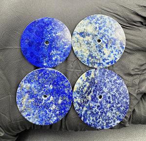 Natural Blue Lapis Lazuli Watch Dial 31.50 mm One Sided Polished <b>Face</b> 0.7 mm Thick 2 mm Center Hole - Product Image 3