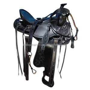 Qualité supérieure Design meilleure vente à la main en cuir véritable Western Barrel selle de cheval de course au prix de gros en vrac - Product Image 3