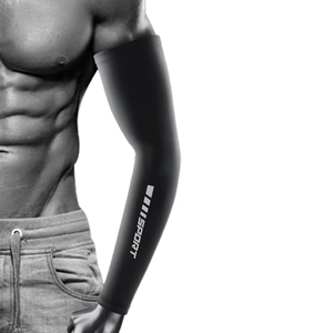 Mangas de compresión deportivas unisex de talla grande de Spandex/Poliéster con protección solar y efecto refrescante para pesca y ciclismo con transferencia de calor - Product Image 1