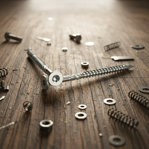 Tornillos Autorroscantes de Acero al Carbono de Grado Industrial Clase 4.8 6.8, Niquelados, con Óxido Negro, Cabeza Plana y Accionamiento Torx, Rosca Gruesa - Product Image 1