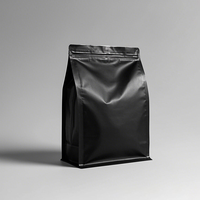 Sachet d'emballage refermable à fond plat imprimé sur mesure, scellé sur huit côtés, de qualité alimentaire, avec fermeture éclair, pour noix, thé et snacks