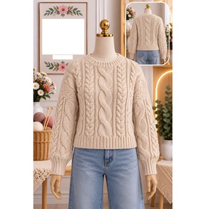 Pulls 100% acrylique ou coton, calibre 12, pour femmes, très tendance, style décontracté, pour la saison hivernale, fournisseur du Bangladesh. - Product Image 3