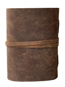 100% Genuine Leather Triple Moon Design With <b>Witch</b> Third Eye Journal Antique Handmade Notebook Blank Deckle Art Paper Spell Book - Product Image 5
