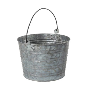Maceta de metal galvanizado de 10 pulgadas Haute Decor, decoración para bodas, maceta artesanal - Product Image 5