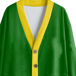 Premium Sorority Cardigan Women Custom OEM ODM 100% Cotton Embroidered Logo Knit Sweater High Street Solid Button Collegiate - Product Image 4