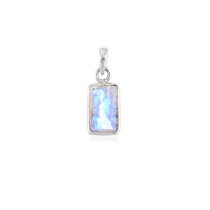 Natural Rainbow <b>Moonstone</b> Pendant 925 Sterling Silver Handmade Bezel Setting Gemstone Minimalist <b>Jewelry</b> for Unisex Party Gift - Product Image 1