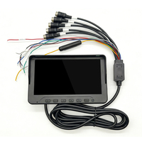 Cámara de Visión Trasera para Auto AHD de 7 Pulgadas y 5 Canales con Pantalla Dividida, Impermeable IP68, Visión Nocturna, Control por Voz y Monitor DVR MP5