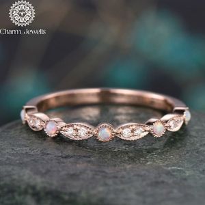 Anillo de Compromiso y Eternidad para Mujer Charm_Jewells, Chapado en Oro Rosa, con Moissanita, Engaste de Puntas, Estilo Clásico - Product Image 4
