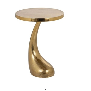 Mesa auxiliar de aluminio de diseño contemporáneo, simple, portátil, de lujo, moderna, para sala de estar, mesa de noche. - Product Image 5