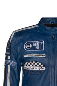 Blouson de motard en cuir véritable pour homme – Veste décontractée en cuir de qualité supérieure – Service d'échantillons direct usine disponible - Product Image 2