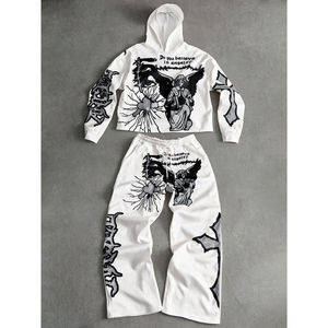 Conjunto Deportivo Personalizado para Hombre, Lavado Ácido, Corte Regular, Diseño Oversize, Impresión Serigrafiada, Alta Calidad, Precio de Fábrica - Product Image 1