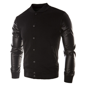 Blouson universitaire homme de haute qualité avec broderie, manches en cuir, personnalisable, style baseball Letterman pour l'hiver - Product Image 4