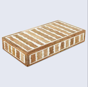 2026 High Selling Handmade Modern <b>Wooden</b> Storage <b>Box</b> Natural Mango Acacia Wood Keepsake <b>Box</b> Multiple Use Customizable White - Product Image 5