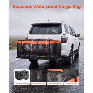 Portaequipajes Plegable para Enganche de Remolque, 60"x36"x6", con Bolsa Impermeable, Capacidad de 500 LBS, Acero - Product Image 6