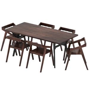 ชุดรับประทานอาหารไม้สักเนื้อแข็งสำหรับใช้ในร่มและกลางแจ้งเฟอร์นิเจอร์สำหรับบ้านและโรงแรมห้องครัว - Product Image 1