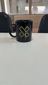 Black ceramic coffee mug Printed ceramic <b>tea</b> cup Custom ceramic mug Black print coffee cup Ceramic mug for <b>tea</b> - Product Image 3