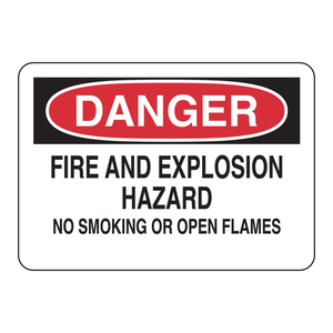 Panneau de signalisation de danger d'incendie et de risque d'explosion pour les zones interdites de fumer - Panneau de signalisation routière en plastique imprimé UV - Product Image 3